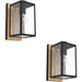 2 PACK Stylish Modern Black and Brown Wall Light for Indoor Spaces