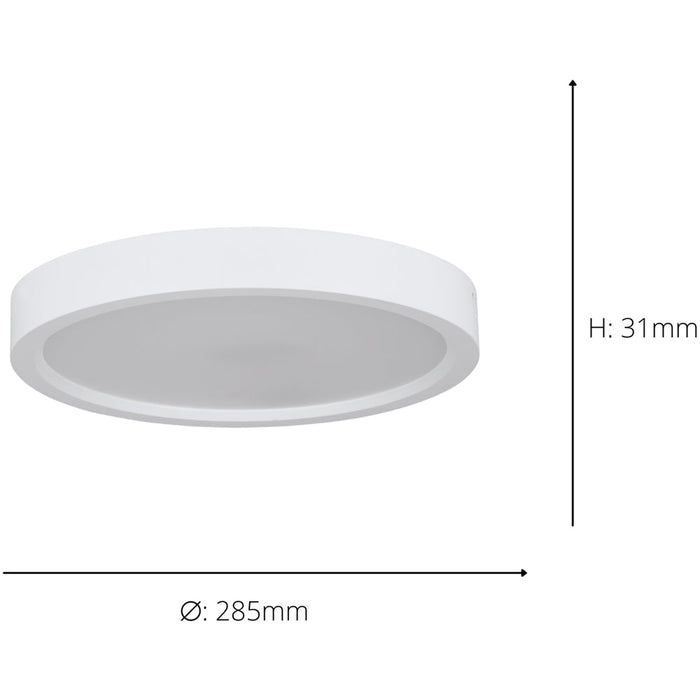 Sleek Modern White Semi Flush Ceiling Light for Indoor Spaces