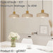Stylish Sandy Brushed Brass Triple Pendant Light for Indoor Ceilings