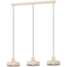 Stylish Sandy Brushed Brass Triple Pendant Light for Indoor Ceilings