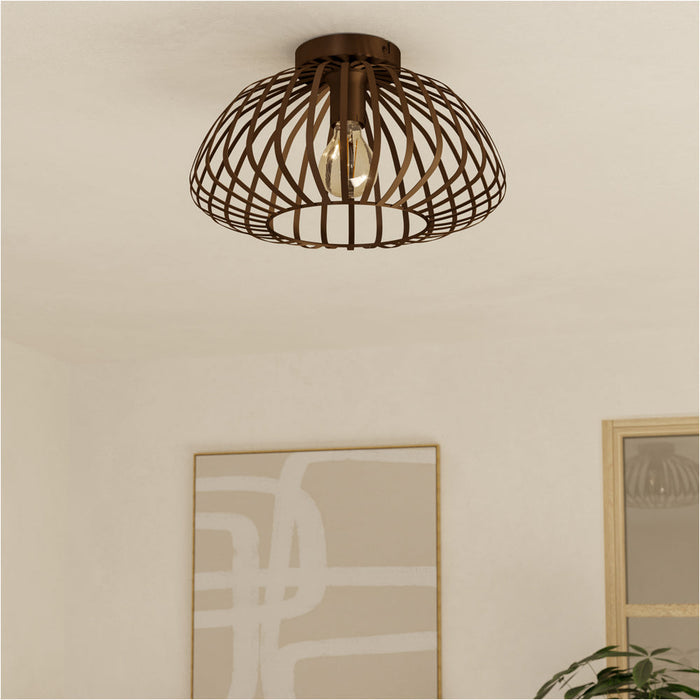 Stylish Modern Bronze Semi Flush Ceiling Light for Indoor Spaces