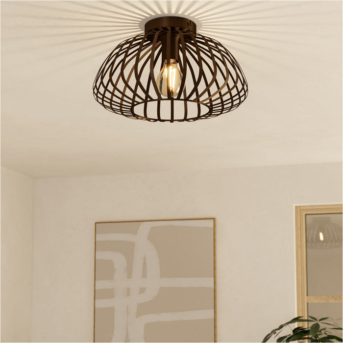 Stylish Modern Bronze Semi Flush Ceiling Light for Indoor Spaces