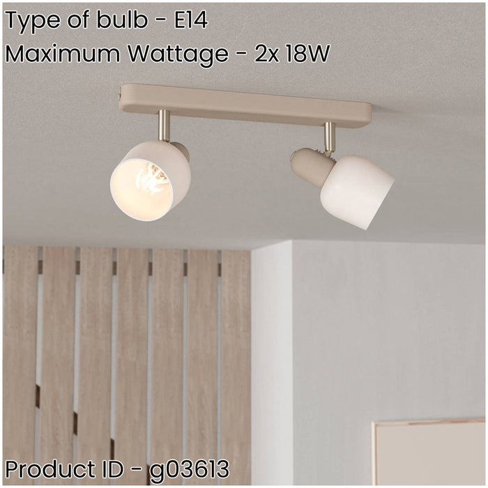 Modern Design Sandy Satin Nickel Double Ceiling Spotlight for Indoor Spaces