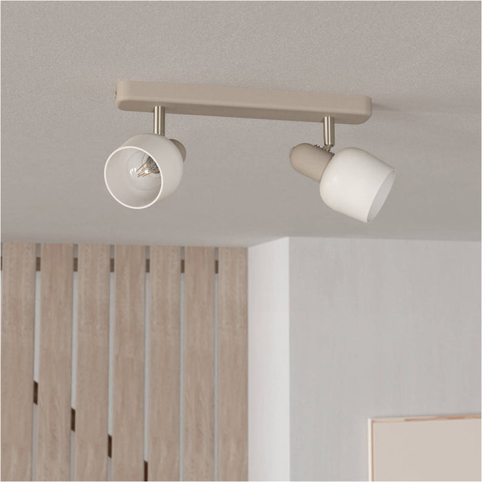 Modern Design Sandy Satin Nickel Double Ceiling Spotlight for Indoor Spaces