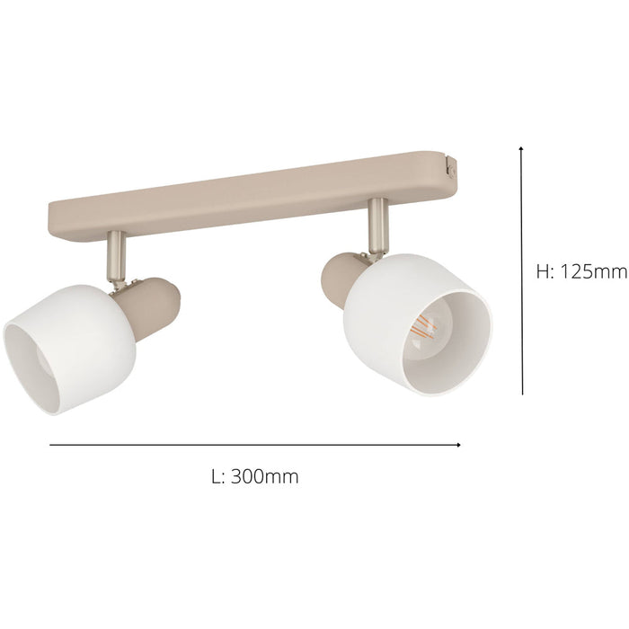 Modern Design Sandy Satin Nickel Double Ceiling Spotlight for Indoor Spaces