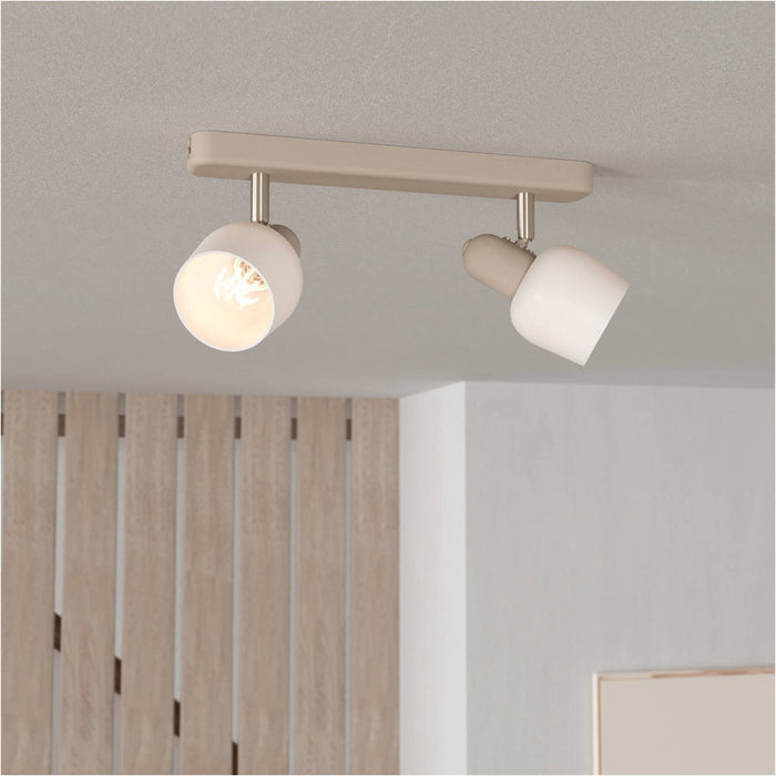 Modern Design Sandy Satin Nickel Double Ceiling Spotlight for Indoor Spaces