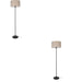 2 PACK Sleek Modern Black Floor Lamp for Stylish Indoor Lighting