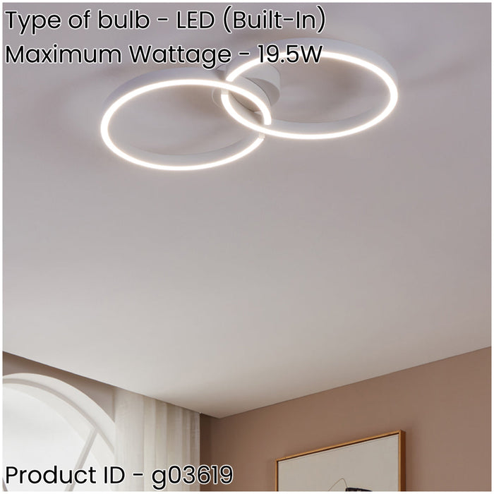 Modern White LED Ceiling Light Stylish Indoor Lighting for Any Room