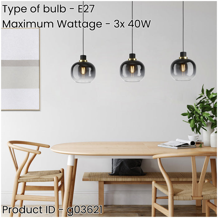 Stylish Modern Black and Brass Pendant Light for Indoor Ceilings