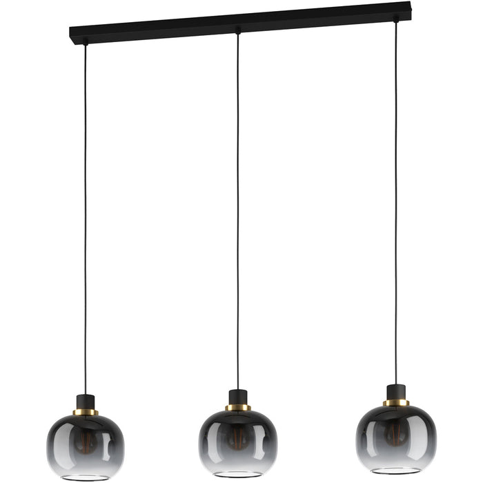 Stylish Modern Black and Brass Pendant Light for Indoor Ceilings