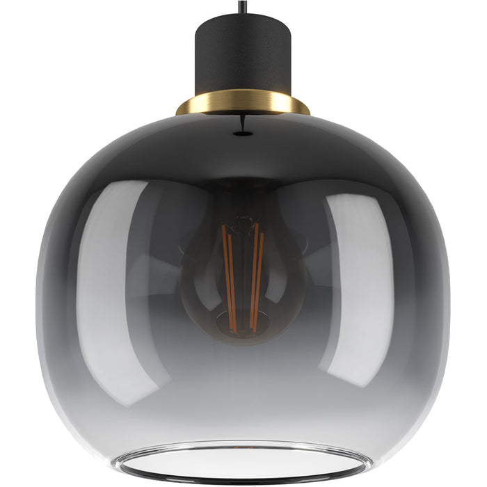 Stylish Modern Black and Brass Pendant Light for Indoor Ceilings