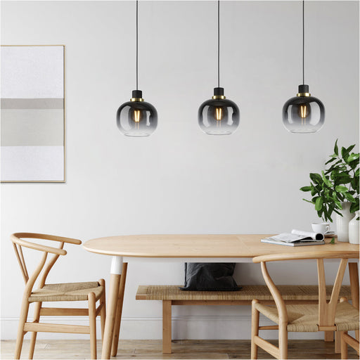Stylish Modern Black and Brass Pendant Light for Indoor Ceilings