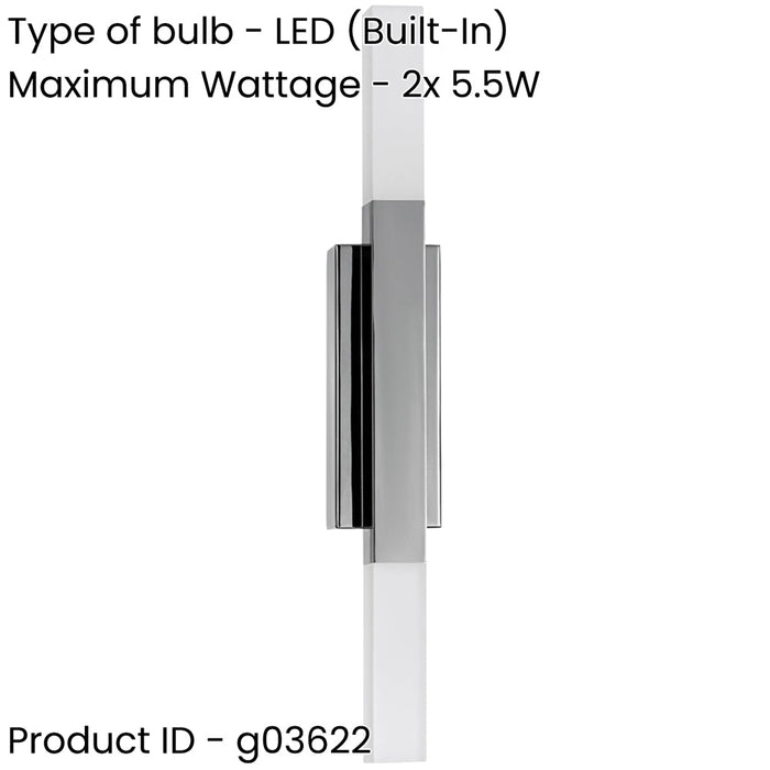 Sleek Modern Design Chrome Mirror Wall Light for Home Decor