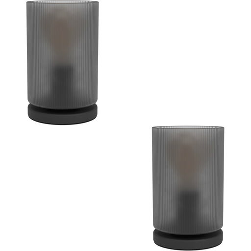 2 PACK Sleek Modern Black Table Lamp for Elegant Indoor Lighting in Your Home