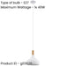 Stylish Modern White Pendant Ceiling Light for Indoor Spaces