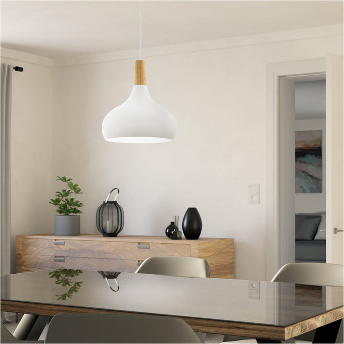 2 PACK Stylish Modern White Pendant Ceiling Light for Indoor Spaces