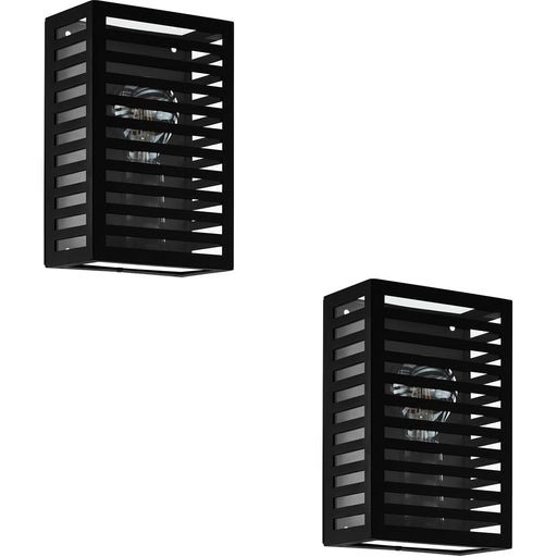 2 PACK Elegant Modern Black Indoor Wall Light for Home Decor Model 900136