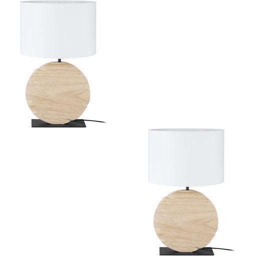 2 PACK Stylish Modern Black and Brown LED Pendant Ceiling Light for Home Interiors