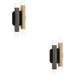2 PACK Stylish Modern Black, Grey, and Brown Indoor Wall Light for Home Décor