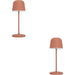 2 PACK Stylish Modern Orange LED Table Lamp for Indoor Home Decor