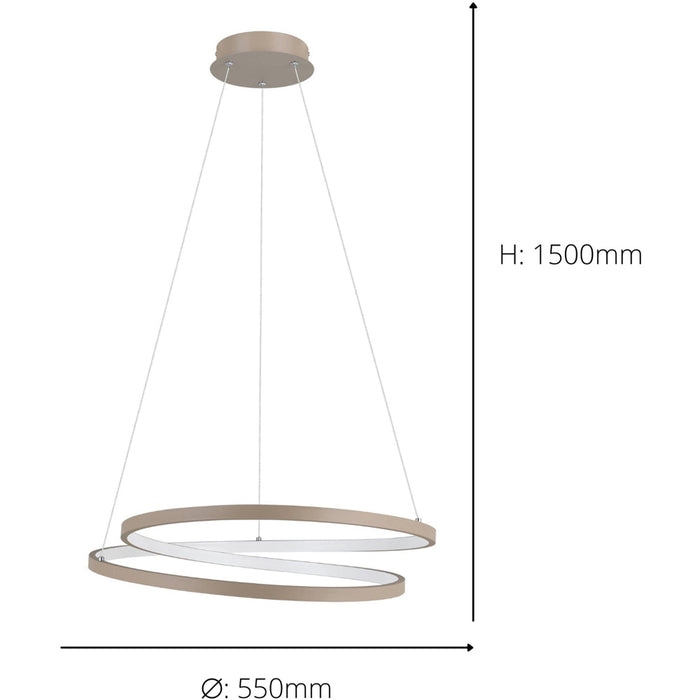 Stylish Sandy Pendant Light Modern LED Indoor Ceiling Fixture for Home Decor