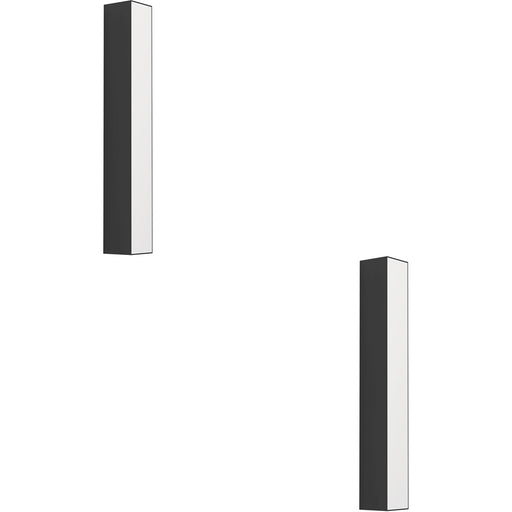 2 PACK Stylish Modern Design Black LED Wall Light for Indoor Spaces