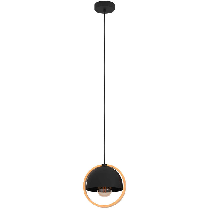 Stylish Modern Black and Brown Pendant Ceiling Light for Indoor Spaces