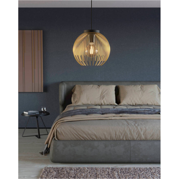 Elegant Modern Black and Gold Single Pendant Ceiling Light for Stylish Interiors
