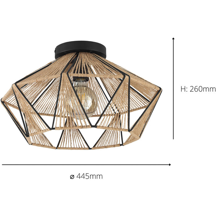 2 PACK Stunning Modern Black Ceiling Light for Indoor Spaces Versatile Semi Flush Design