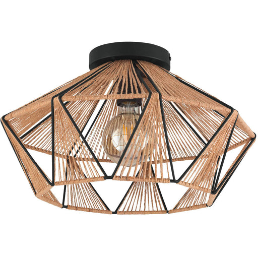 Stunning Modern Black Ceiling Light for Indoor Spaces Versatile Semi Flush Design