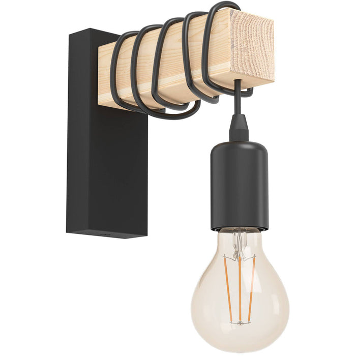 2 PACK Stylish Modern Black and Brown LED Wall Light for Indoor Spaces