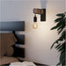 Stylish Modern Black and Brown LED Wall Light for Indoor Spaces