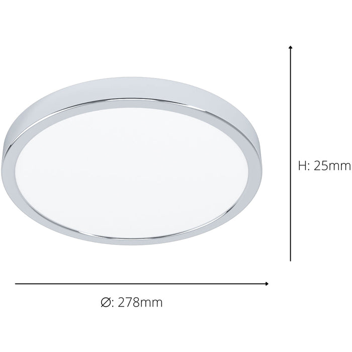 2 PACK Stylish Modern Chrome LED Ceiling Light 27cm Semi Flush Fixture for Indoor Spaces