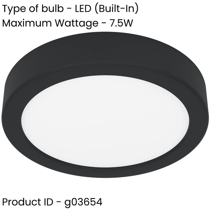 2 PACK Sleek Modern Black LED Ceiling Light for Indoor Spaces Minimalist Design