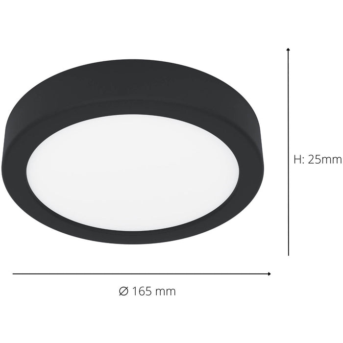 2 PACK Sleek Modern Black LED Ceiling Light for Indoor Spaces Minimalist Design