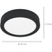 2 PACK Sleek Modern Black LED Ceiling Light for Indoor Spaces Minimalist Design