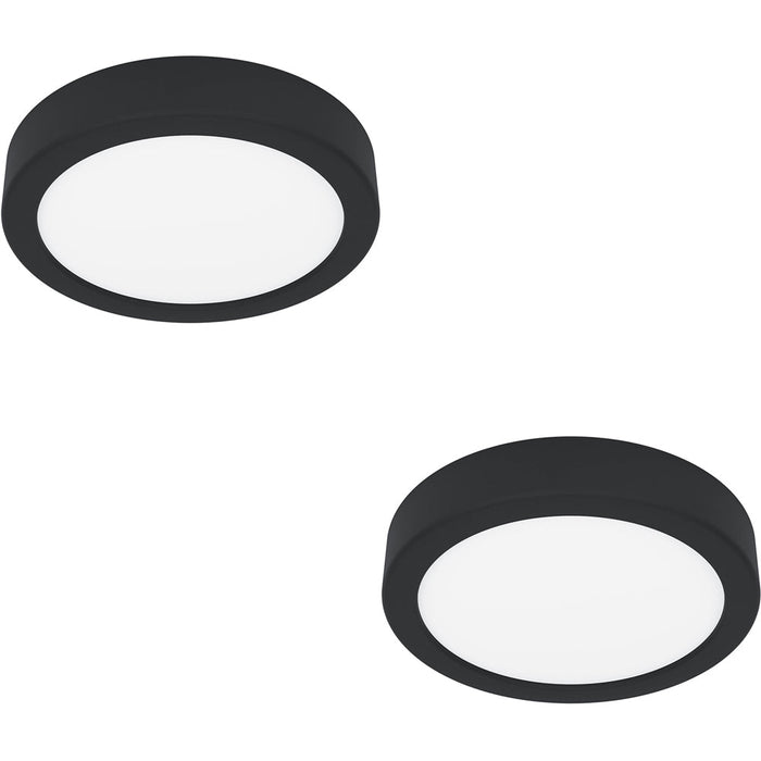 2 PACK Sleek Modern Black LED Ceiling Light for Indoor Spaces Minimalist Design