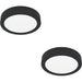 2 PACK Sleek Modern Black LED Ceiling Light for Indoor Spaces Minimalist Design
