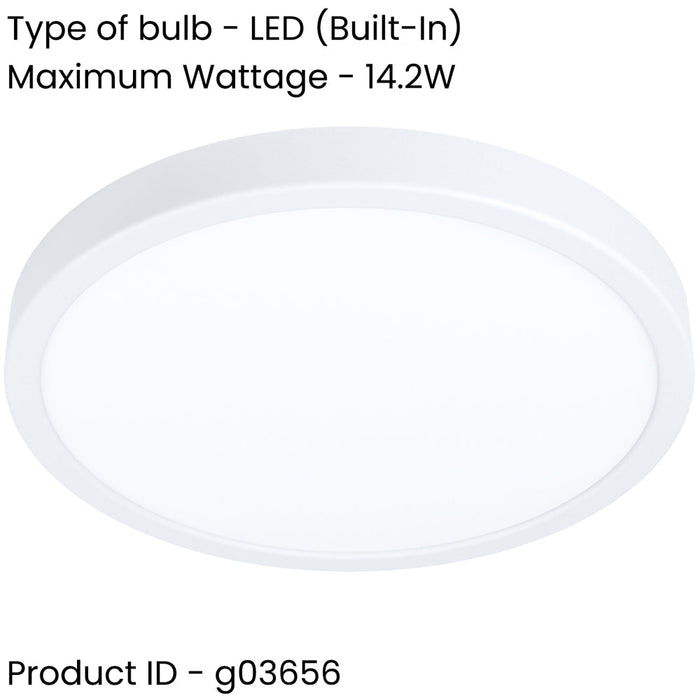 Stylish 27cm White LED Ceiling Light for Modern Indoor Spaces