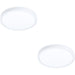 2 PACK Stylish 27cm White LED Ceiling Light for Modern Indoor Spaces