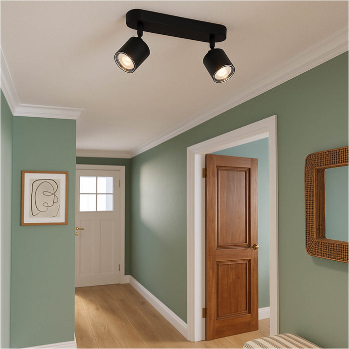 Sleek Modern Black LED Ceiling Spotlight for Stylish Bathrooms