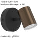 Sleek Modern Bronze and Black LED Ceiling Spotlight for Bathroom Lighting