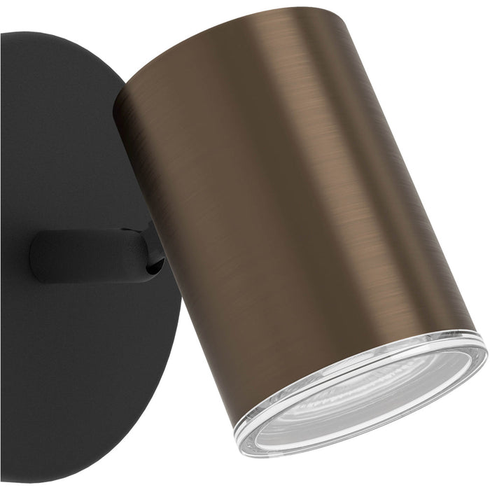 Sleek Modern Bronze and Black LED Ceiling Spotlight for Bathroom Lighting