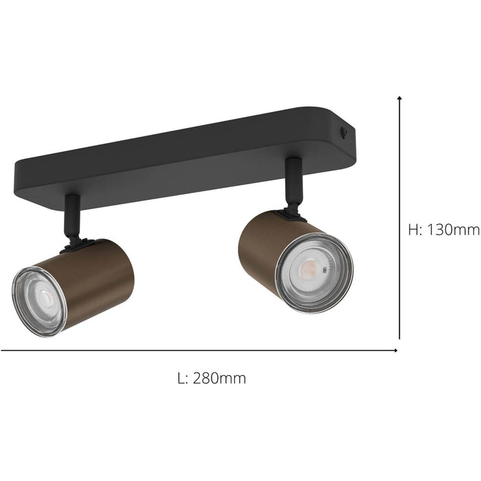Stylish Bronze and Black LED Bathroom Ceiling Spotlight for Modern Homes
