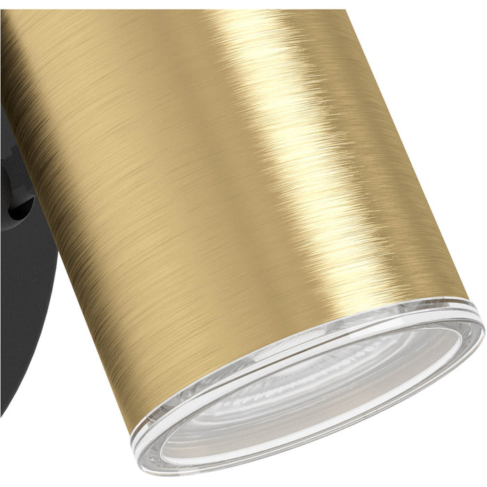 Sleek Black and Brushed Brass LED Ceiling Spotlight for Modern Bathrooms