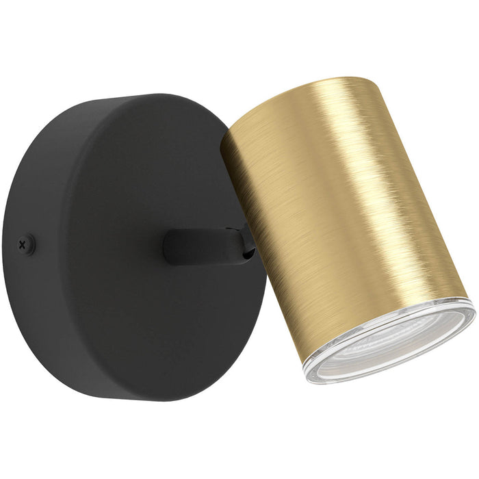 Sleek Black and Brushed Brass LED Ceiling Spotlight for Modern Bathrooms
