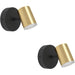 2 PACK Sleek Black and Brushed Brass LED Ceiling Spotlight for Modern Bathrooms