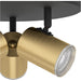 Stylish Black and Brushed Brass Triple Round LED Ceiling Spotlight for Modern Bathrooms