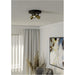 Stylish Black and Brushed Brass Triple Round LED Ceiling Spotlight for Modern Bathrooms