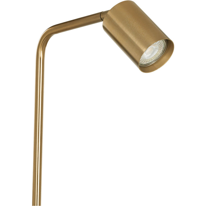 2 PACK Stylish Modern Brushed Brass Floor Lamp GU10 Indoor Lighting Solution